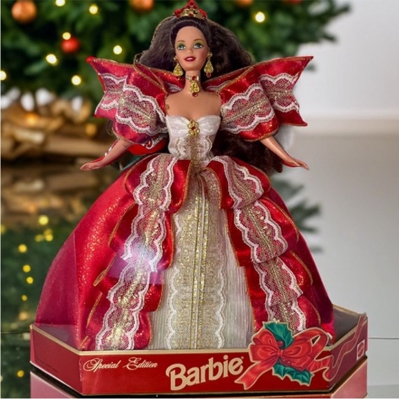 BARBIE HAPPY HOLIDAYS 1997 Special Edition 10th Anniversary 5th in Series Rare - Picture 15 of 16